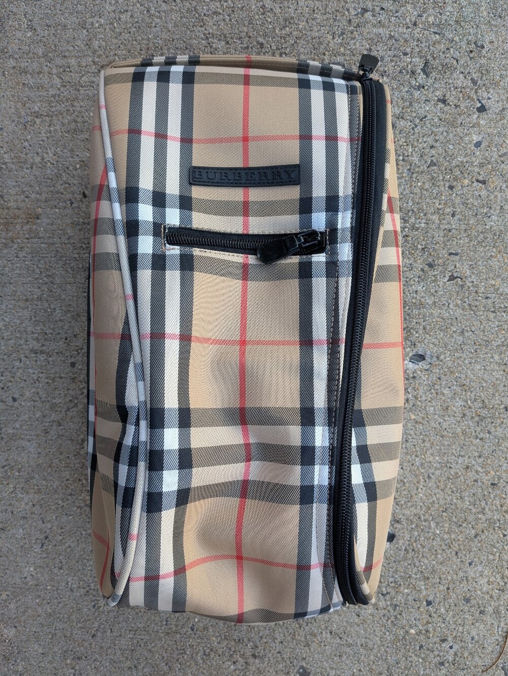 Burberry Golf Nova Check Backpack Shoe Bag, Tan / Black Plaid / NWOT
